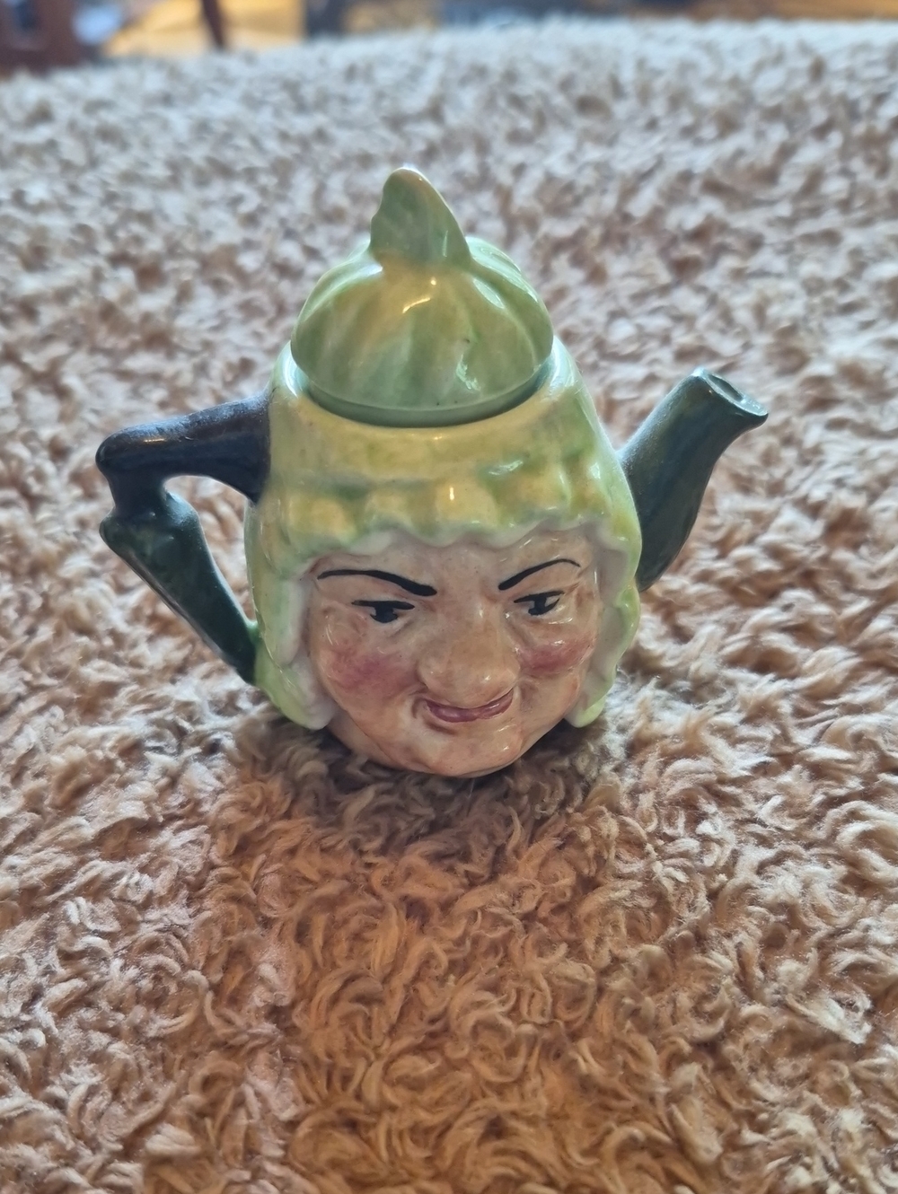 Charles Dickens character Mrs. Gamp toby-style Mini Teapot